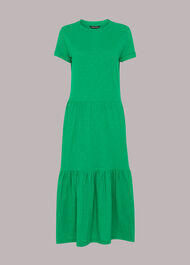 Tiered Jersey Midi Dress