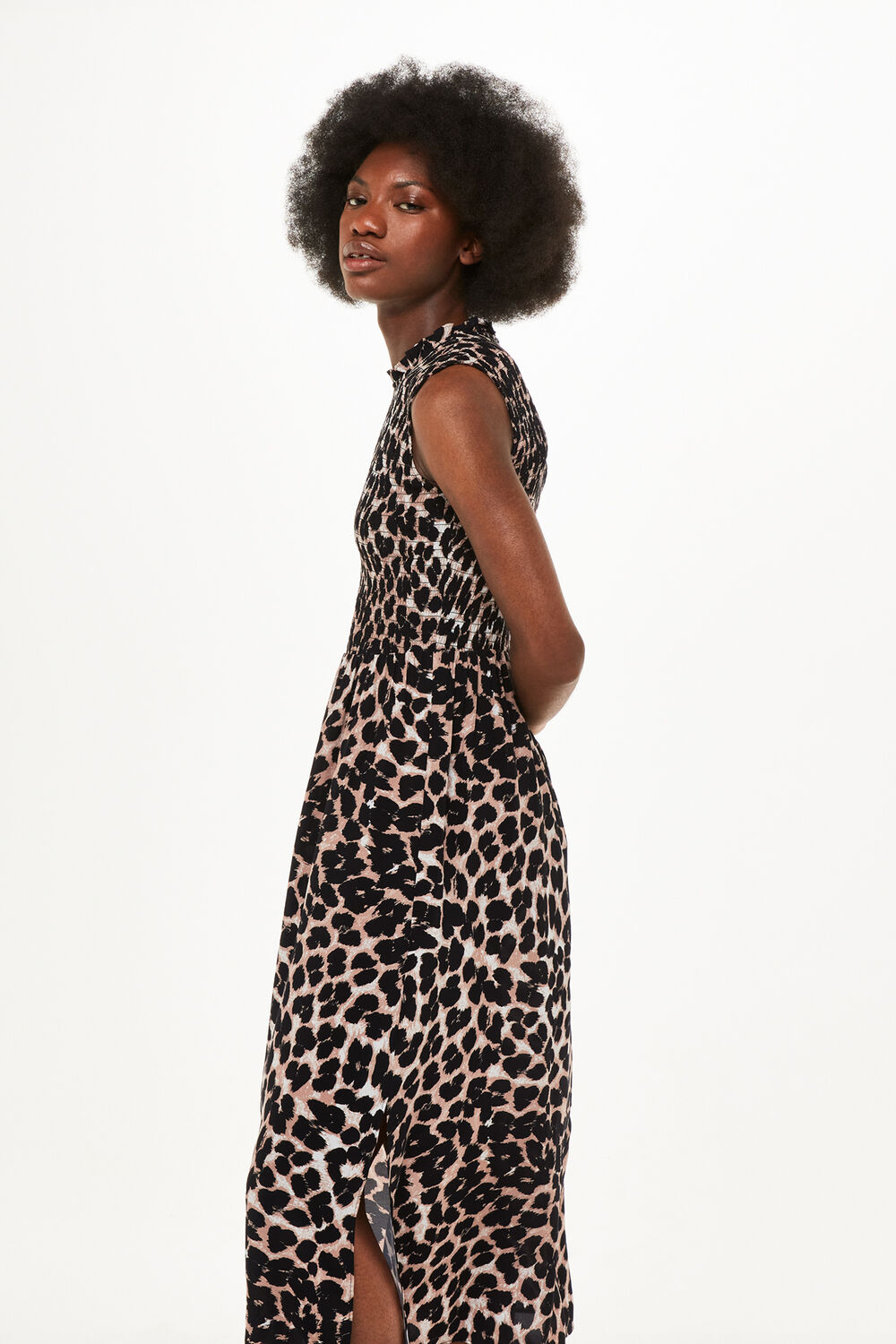 Heidi Leopard Spot Midi Dress