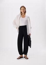 Balloon Tie Hem Trousers