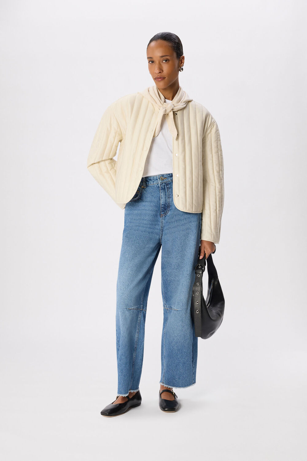 Ivory Quilted Liner Jacket