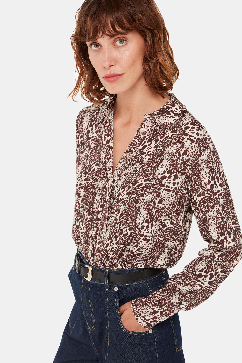 Micro Leopard Print Shirt