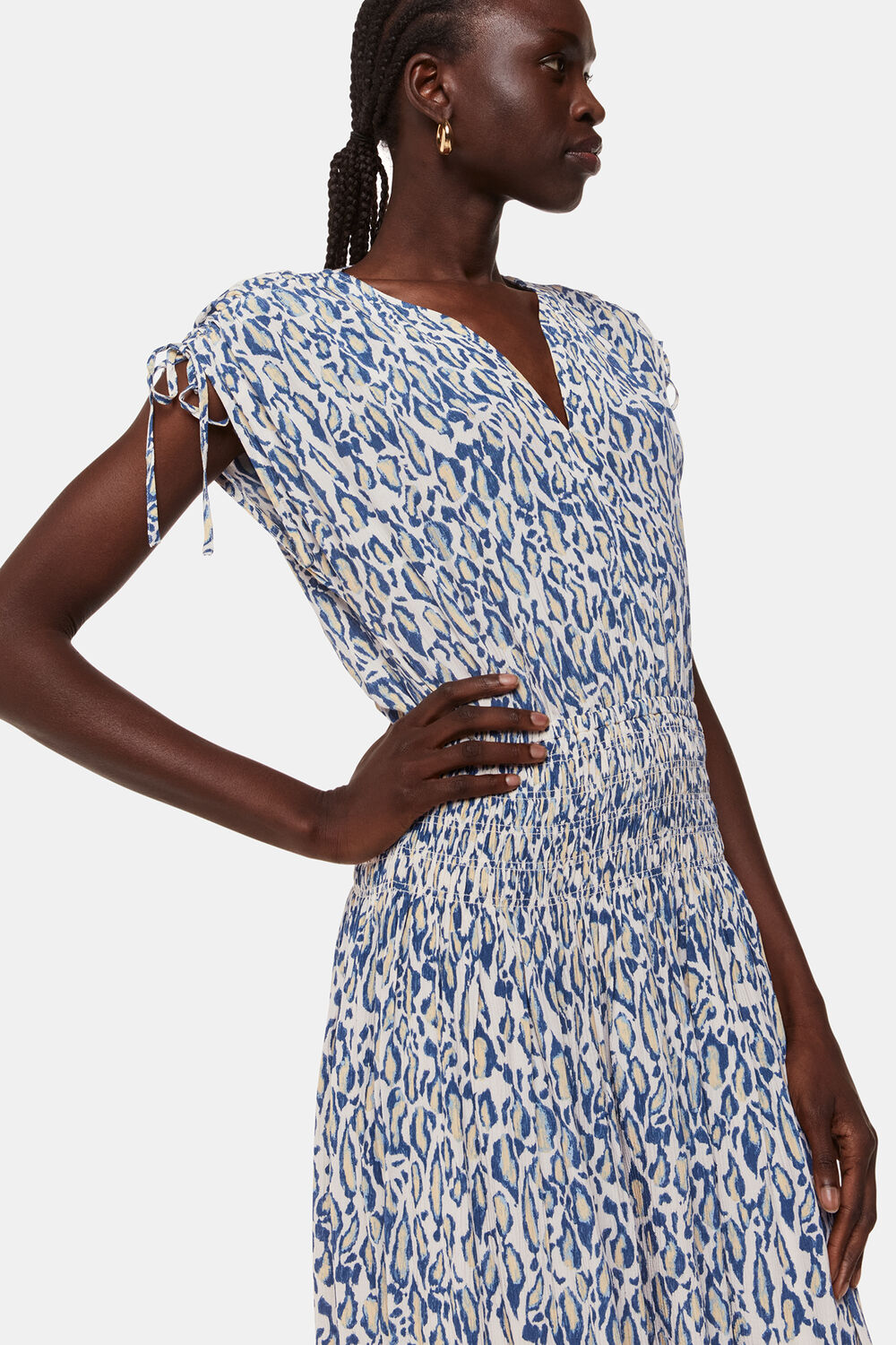 Flaming Leopard Print Dress