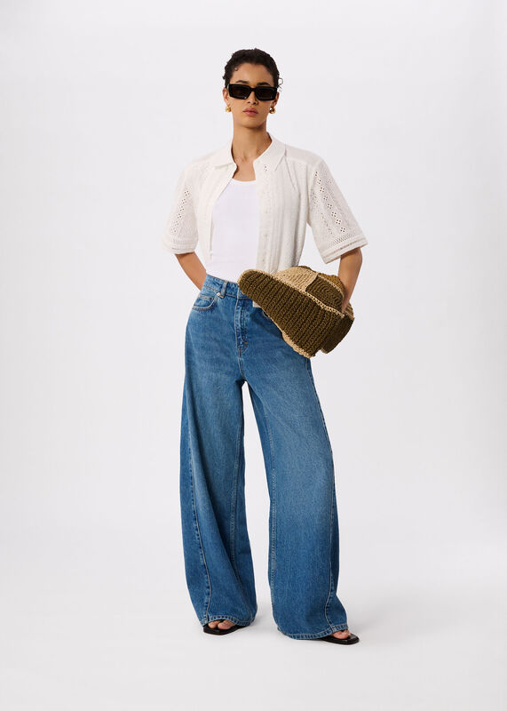 White Broderie Cotton Shirt