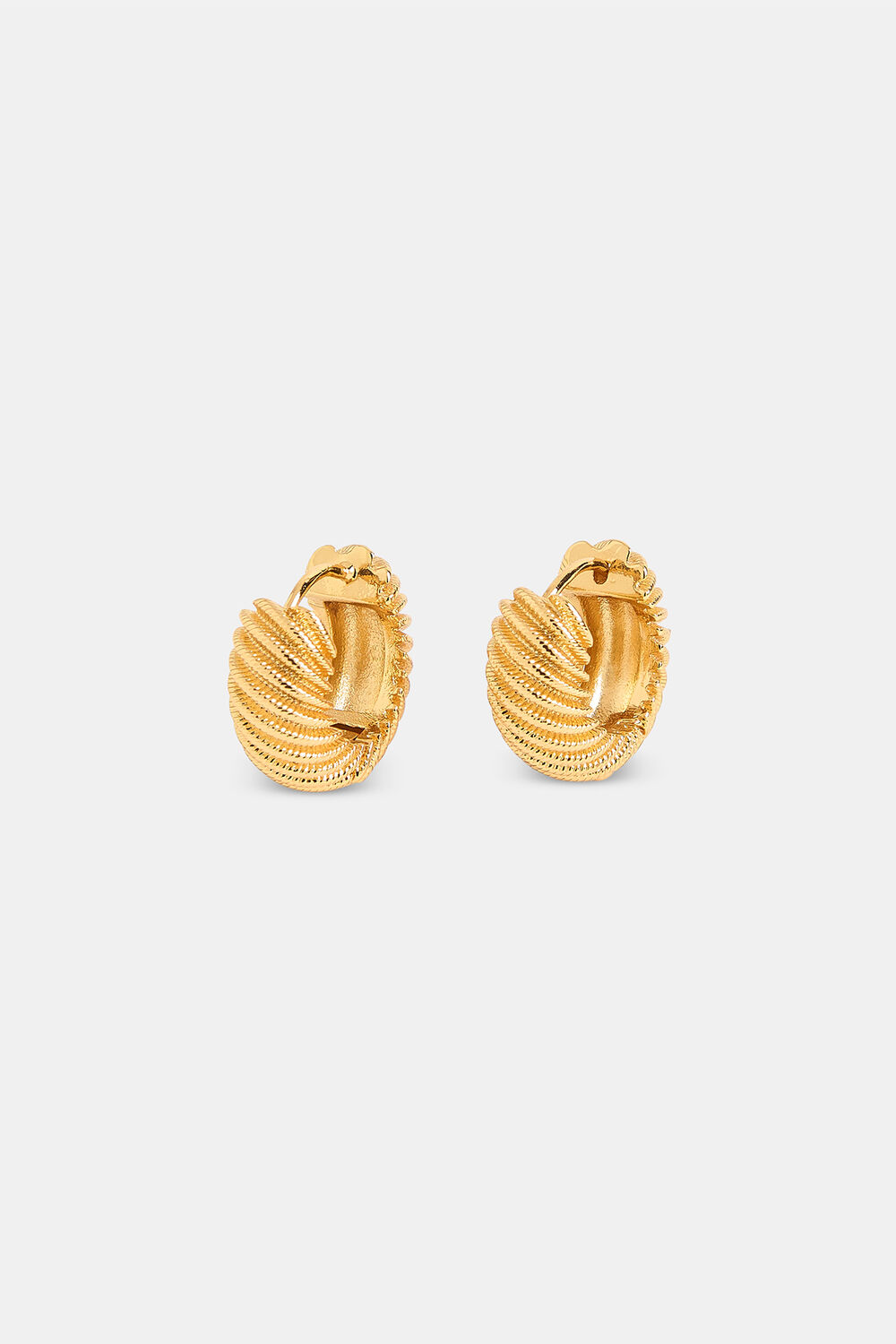 Mini Textured Hoop Earring