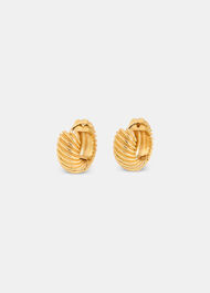 Mini Textured Hoop Earring