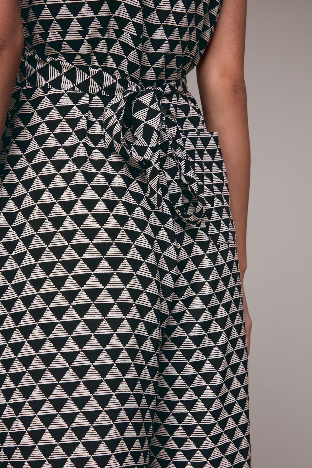 Black Triangle Checkerboard Jumpsuit