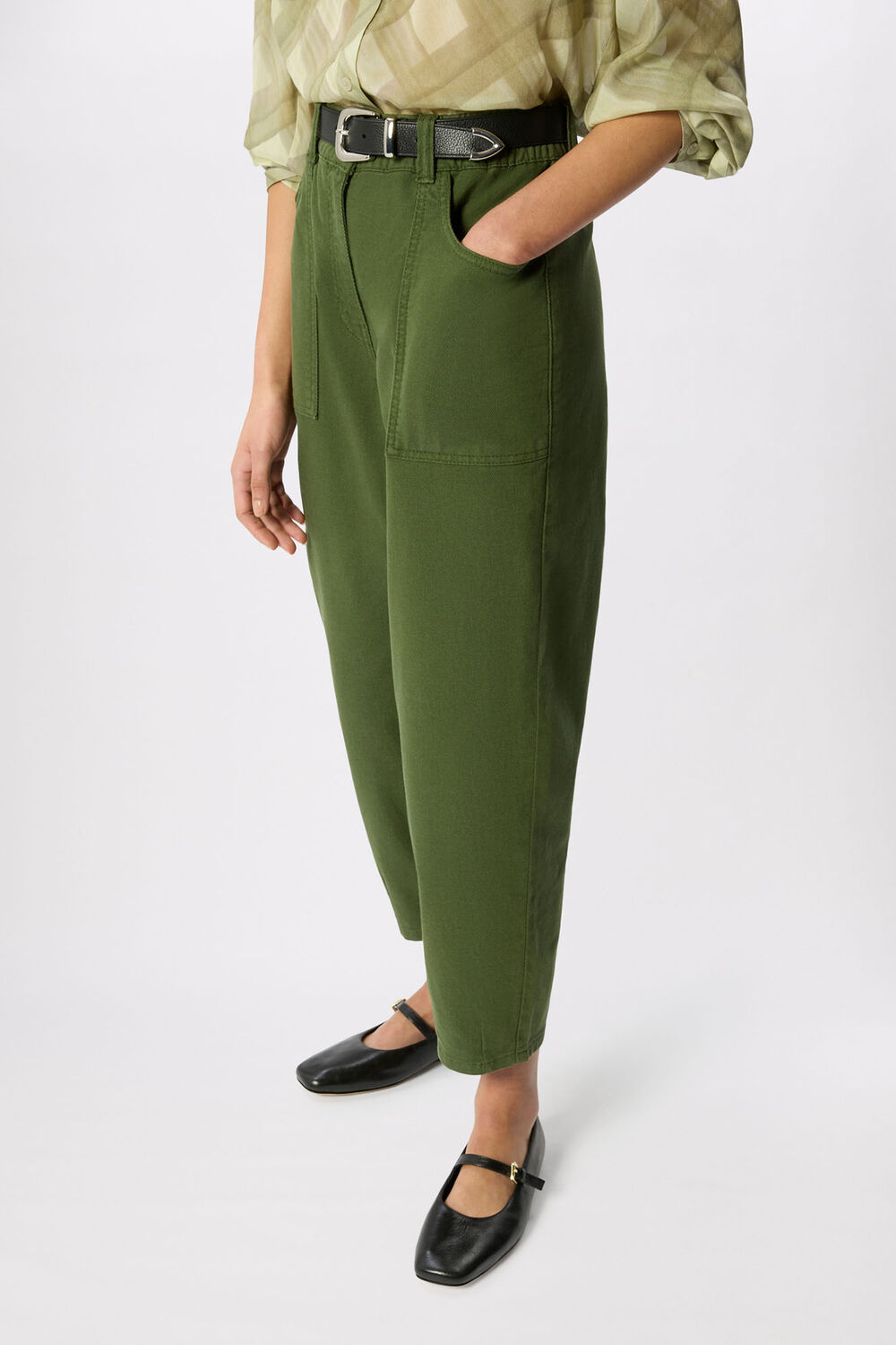 Khaki Tessa Casual Pants&nbsp;
