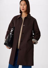 Check Lined Car Coat