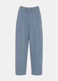 Contrast Stitch Cotton Trouser