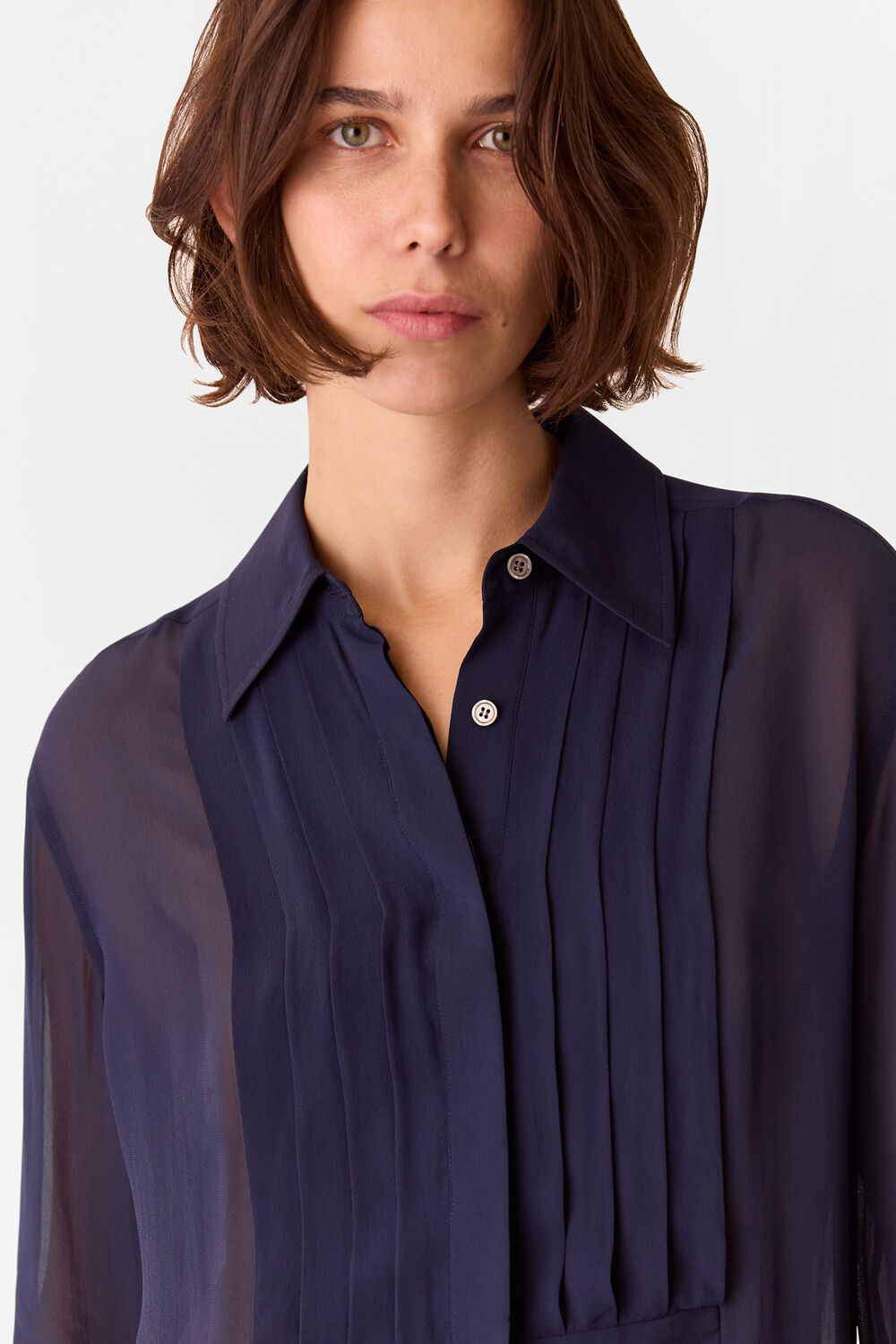 Maya Pintuck Detail Blouse