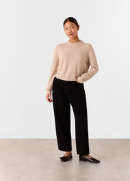 Petite High Waist Cord Barrel Jean