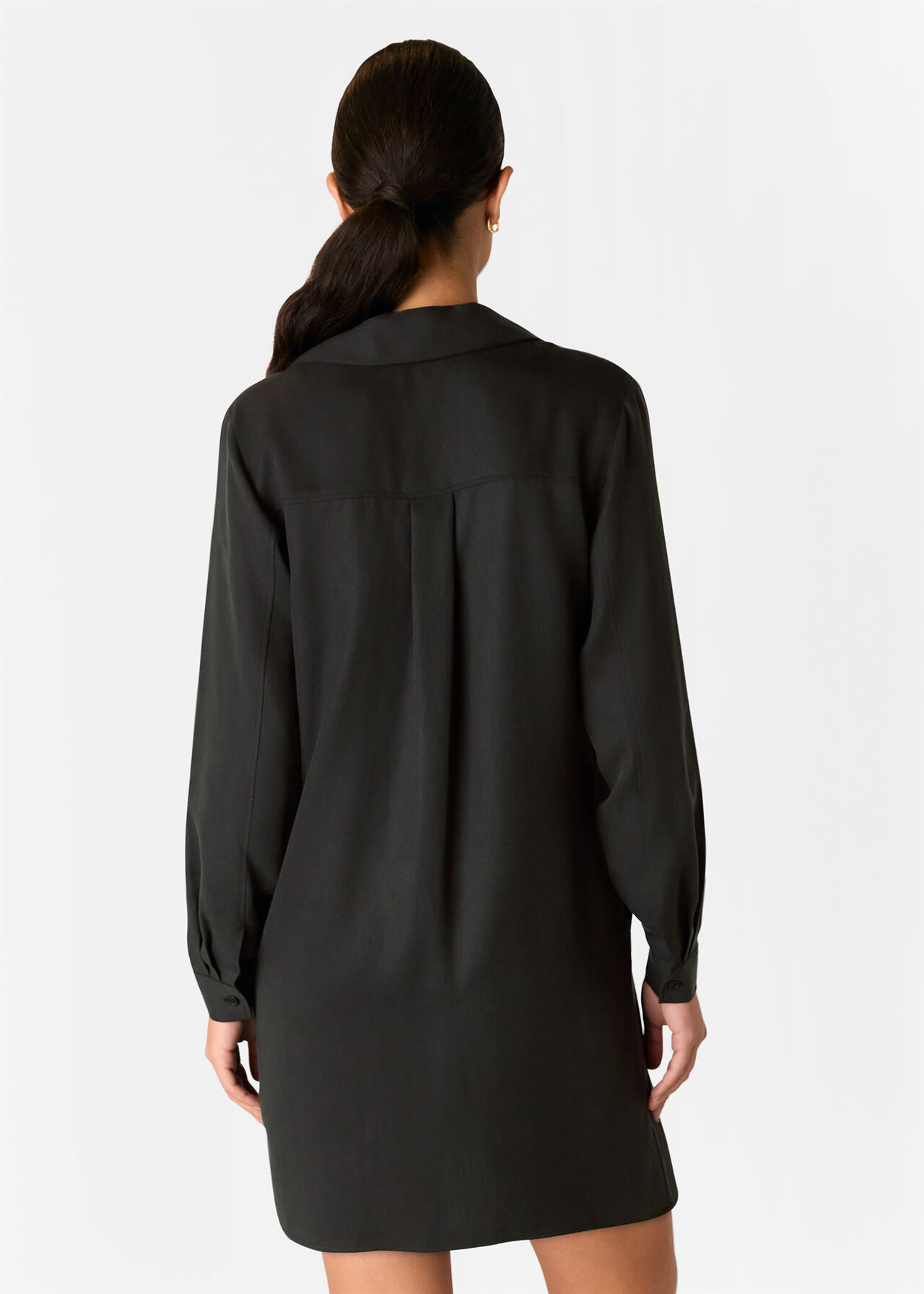 Collared Button Short Dress
