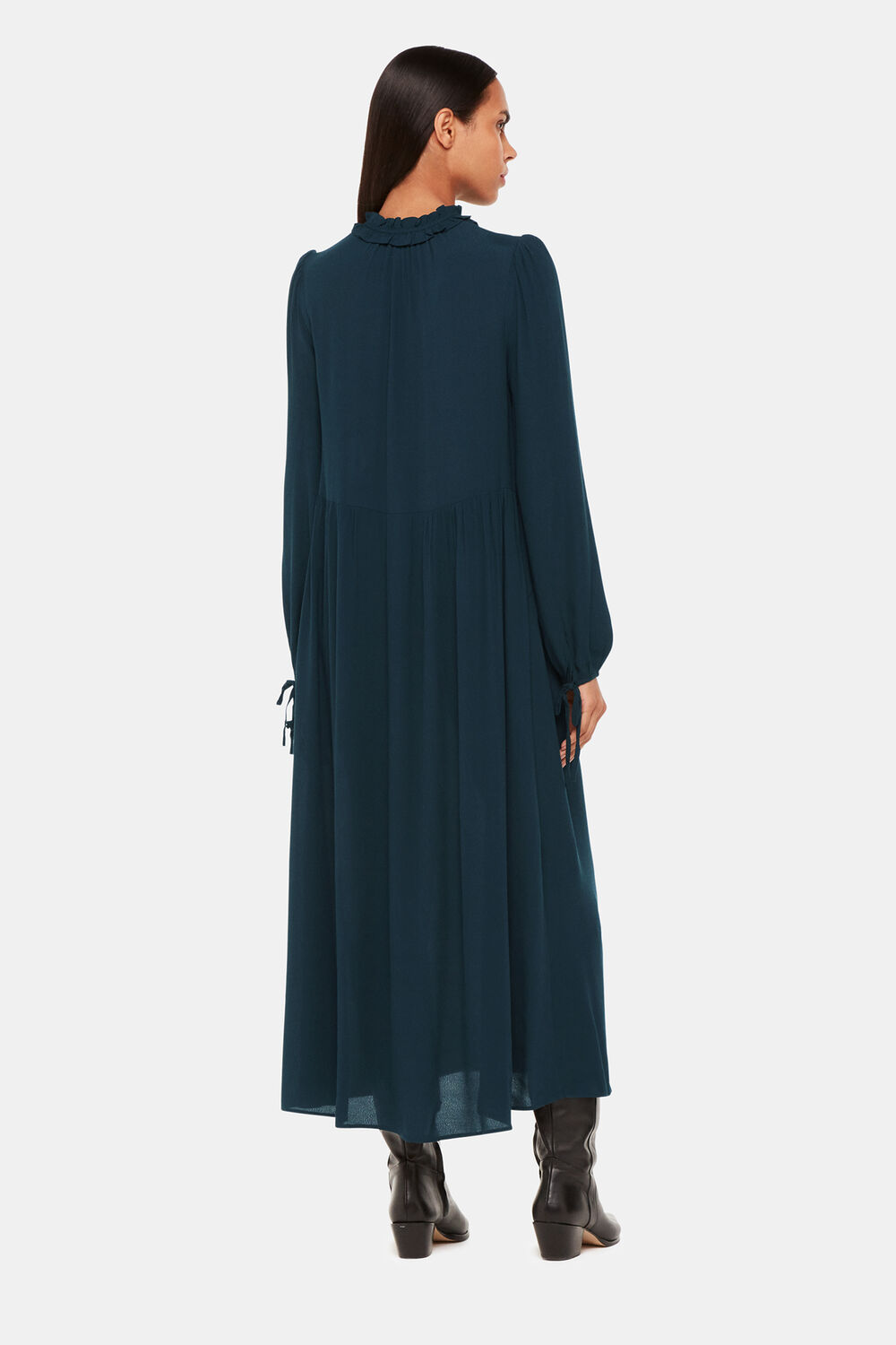 Teal Lyla Trapeze Midi Dress