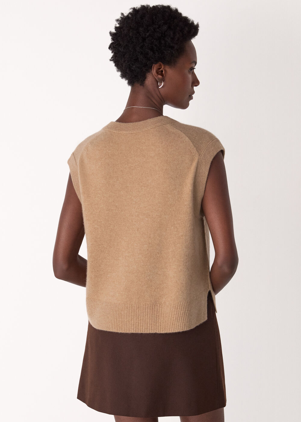 Cashmere V Neck Tank