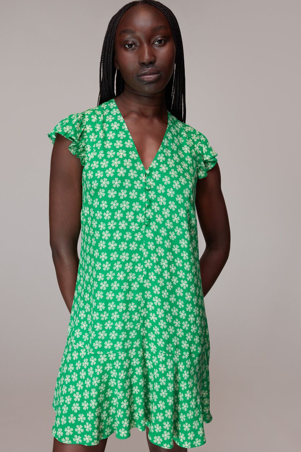 Daisy Check Print Flippy Dress