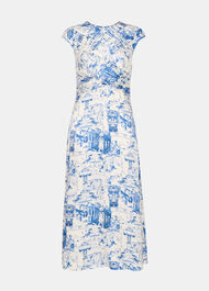 Rome Print Midi Dress