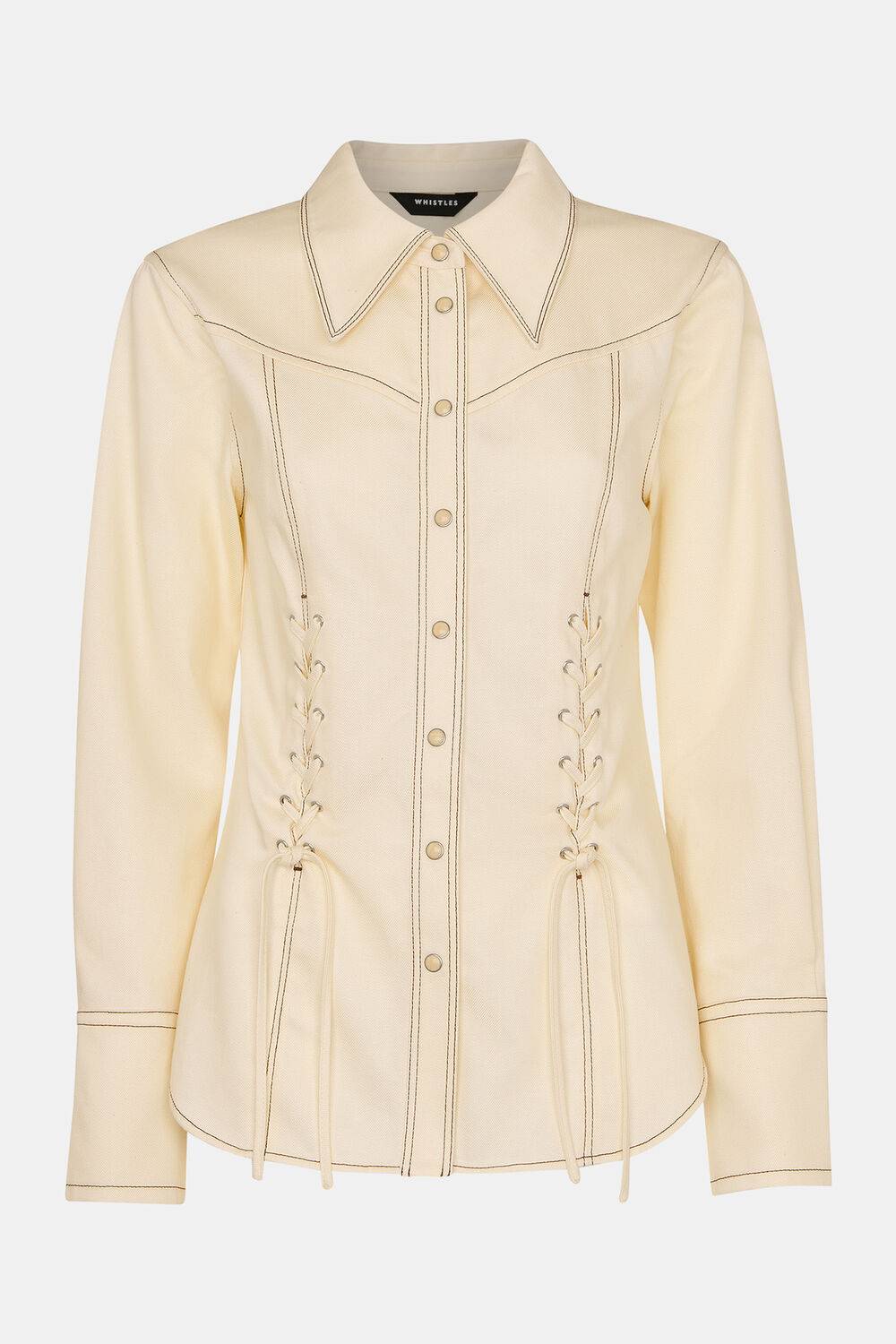 White Addison Lace Detail Shirt