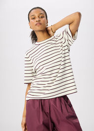 Fine Knit Stripe T-Shirt
