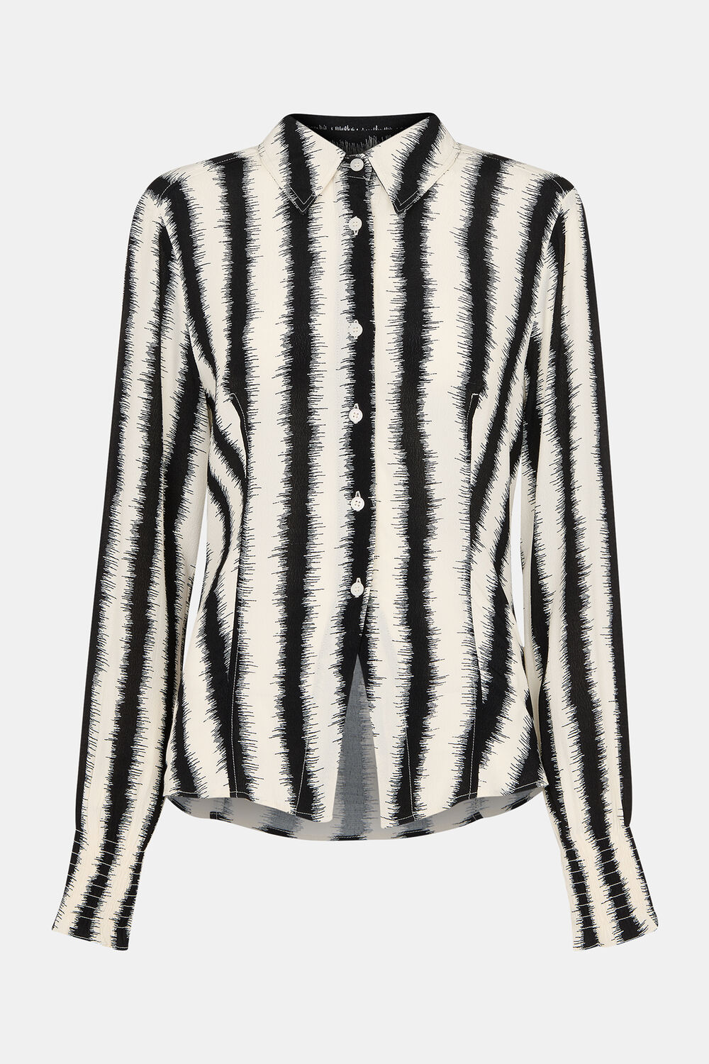 Ivory Petite Hazy Stripe Fitted Shirt