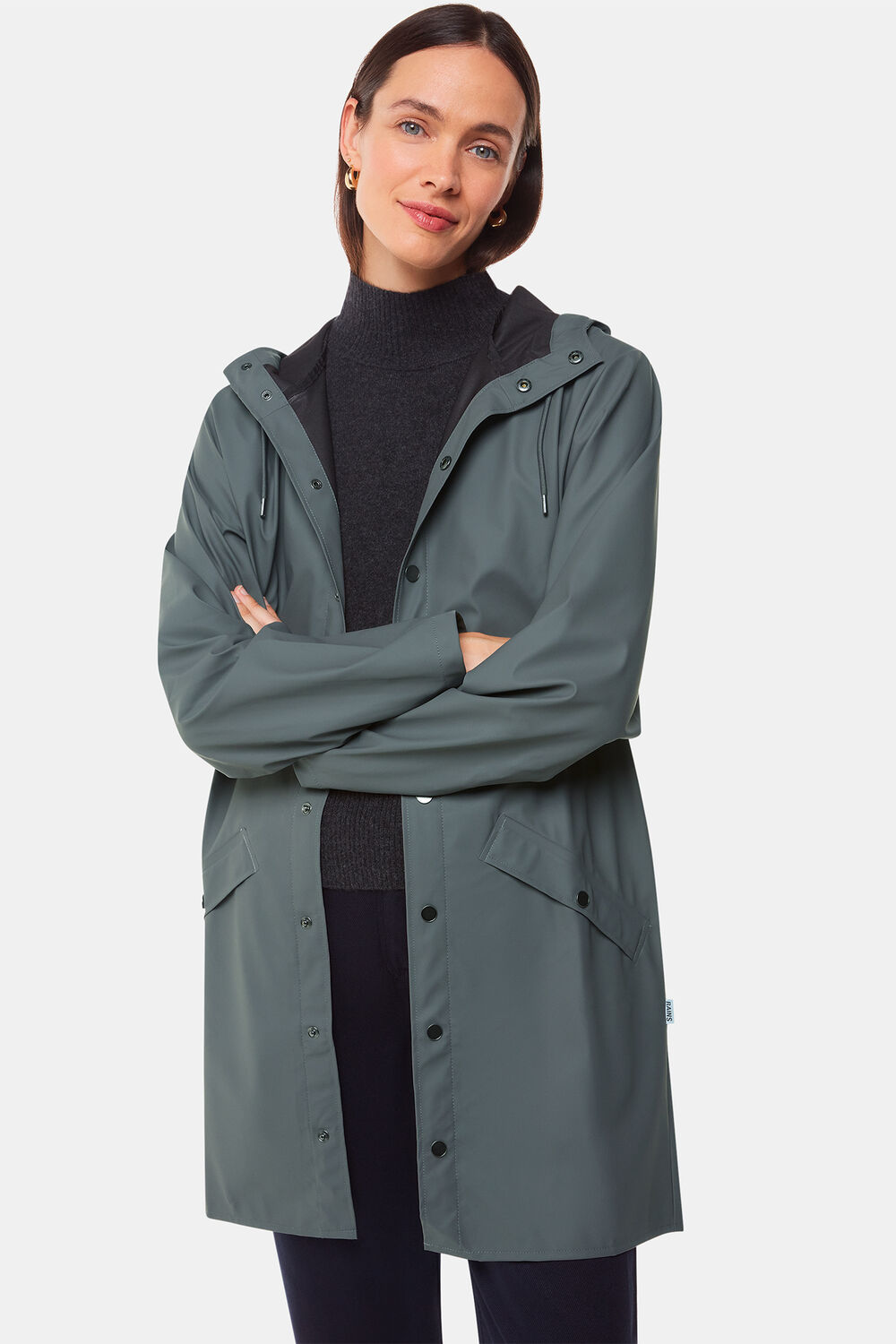 Dark Grey Rains Long Jacket