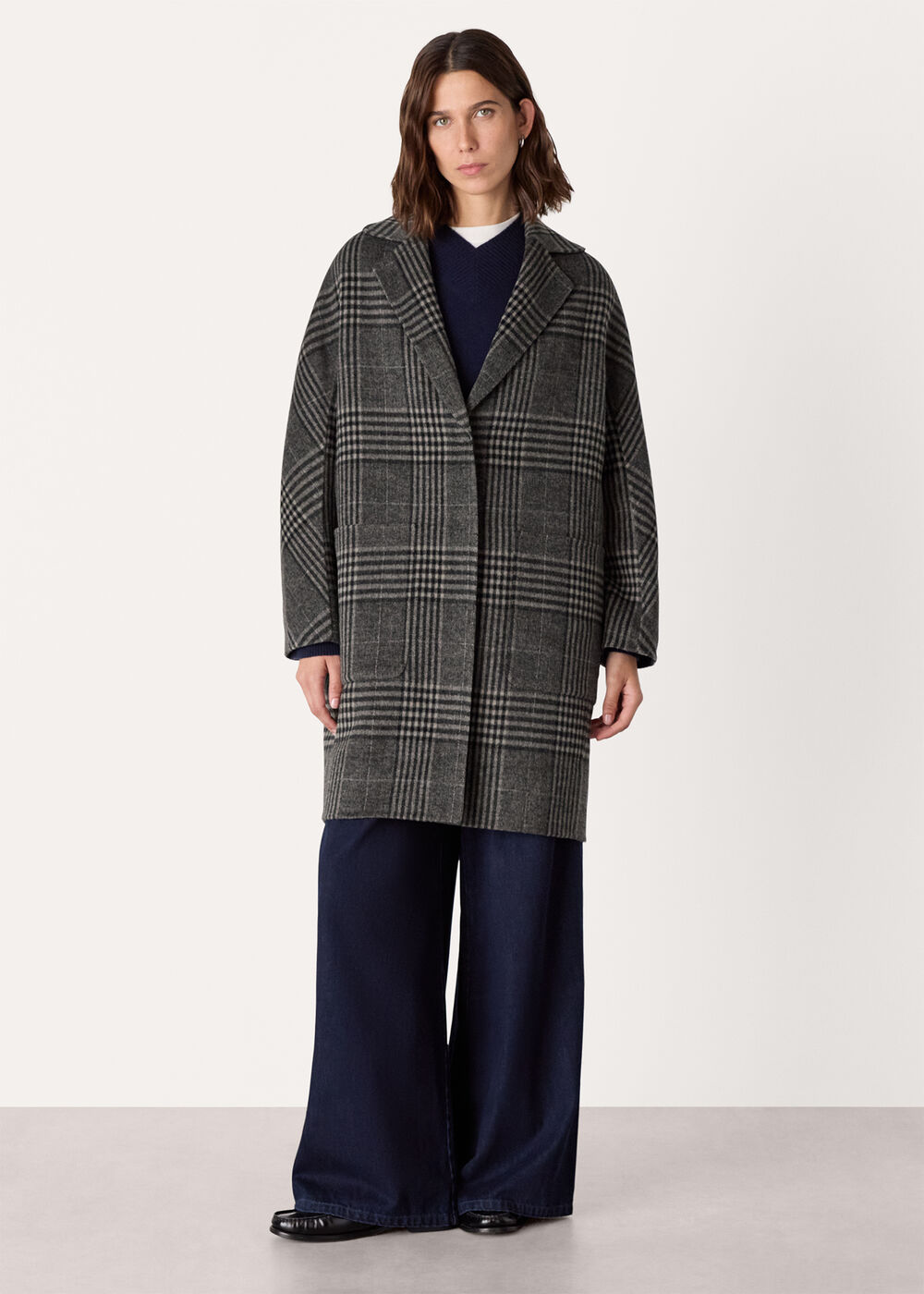 Cassie Double Face Check Coat