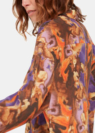 Sprayed Texture Silk Shirt