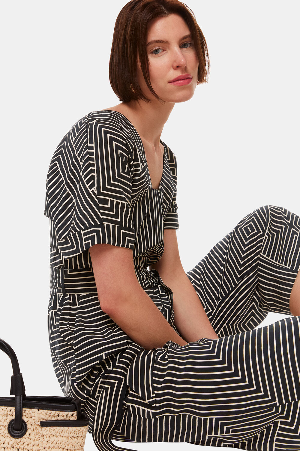 Angled Stripe Jumpsuit