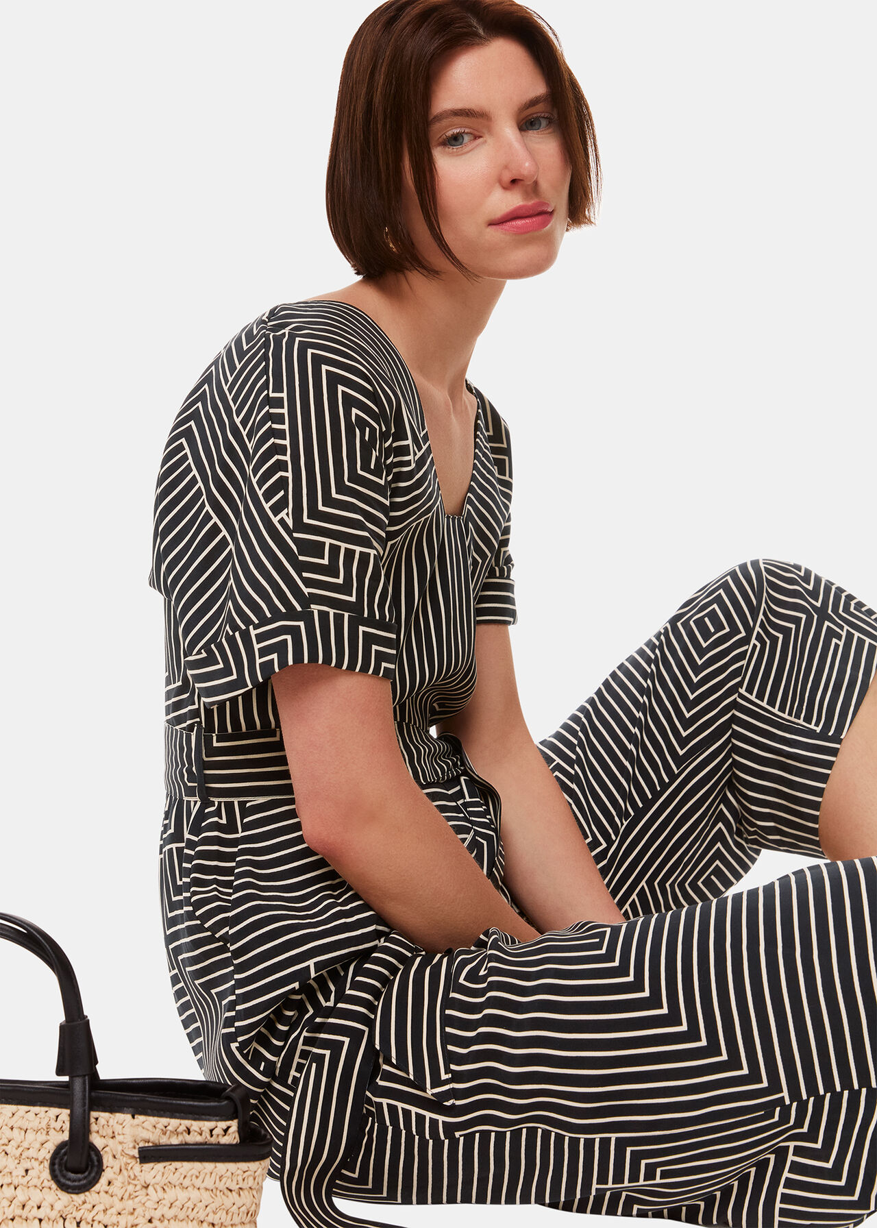 Angled Stripe Jumpsuit