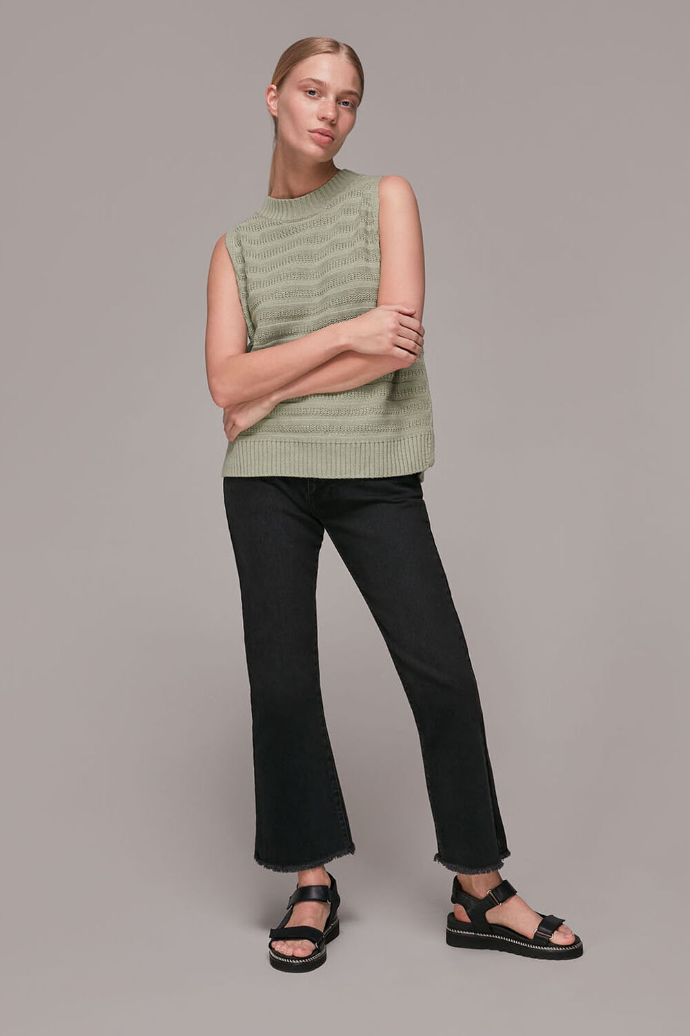 Black Authentic Kick Flare Jean