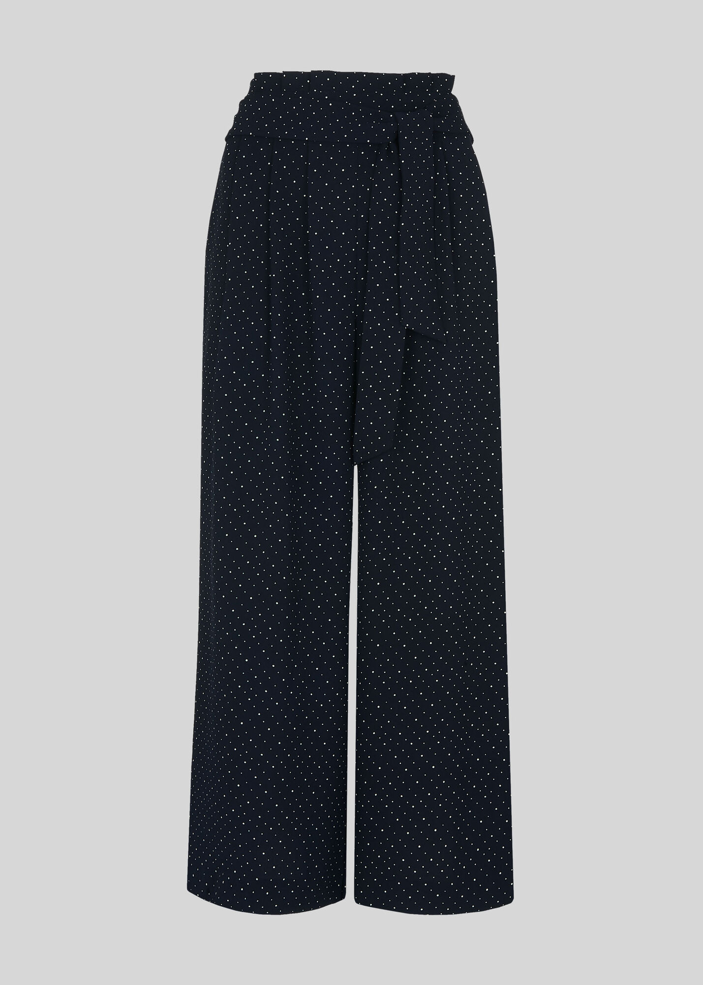 Navy/Multi Micro Spot Tie Waist Trouser | WHISTLES
