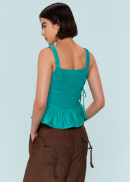 Tie Side Shirred Top