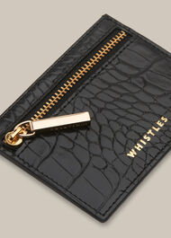 Shiny Croc Zip Card Holder