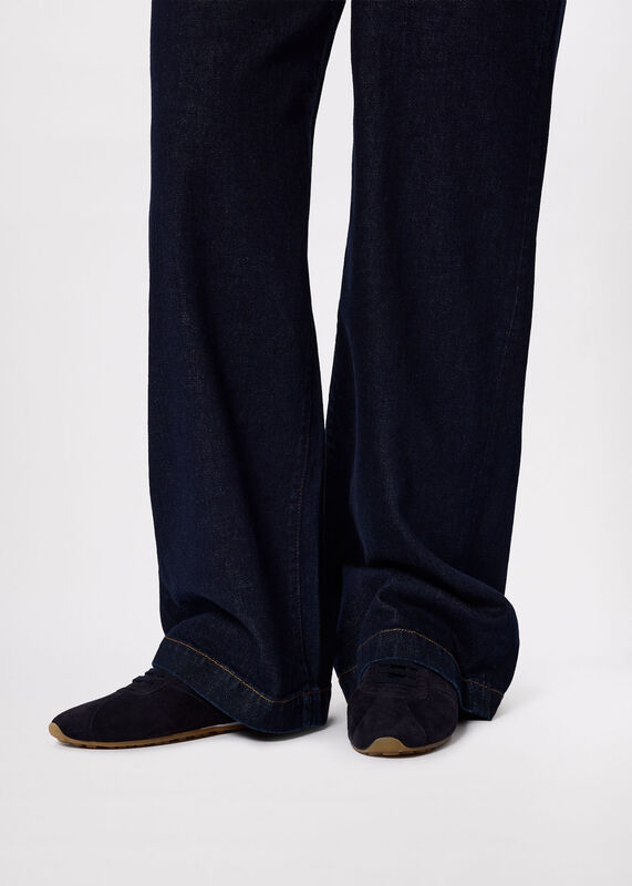 Navy Soft Suede Unlined Sneaker