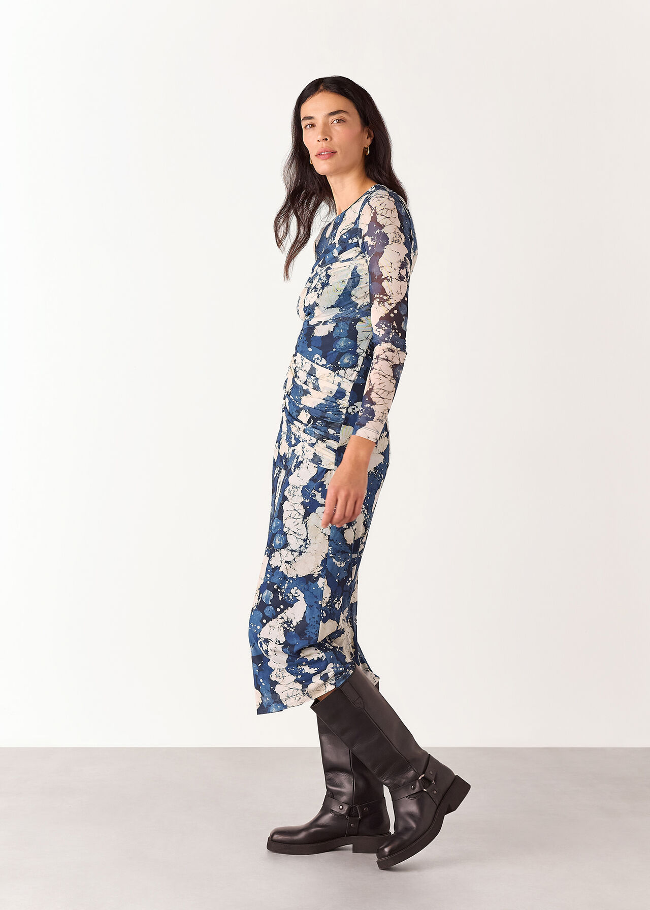Batik Marble Mesh Dress