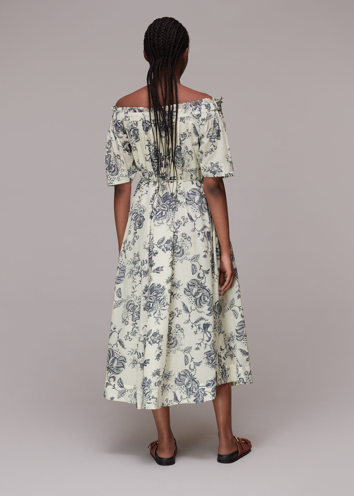 Blue/Multi Contemporary Floral Dress WHISTLES Whistles