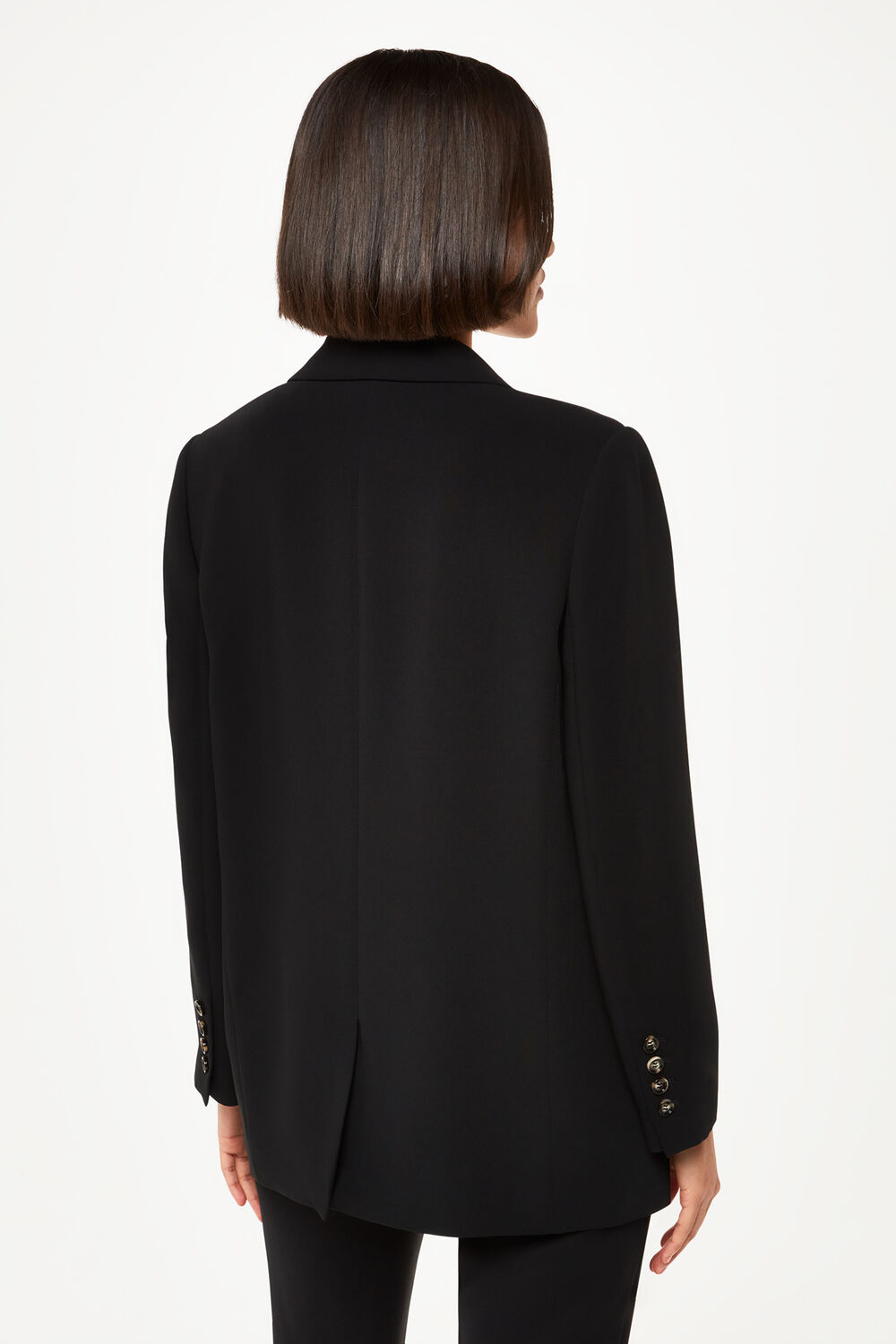 Black Crepe Boyfriend Blazer