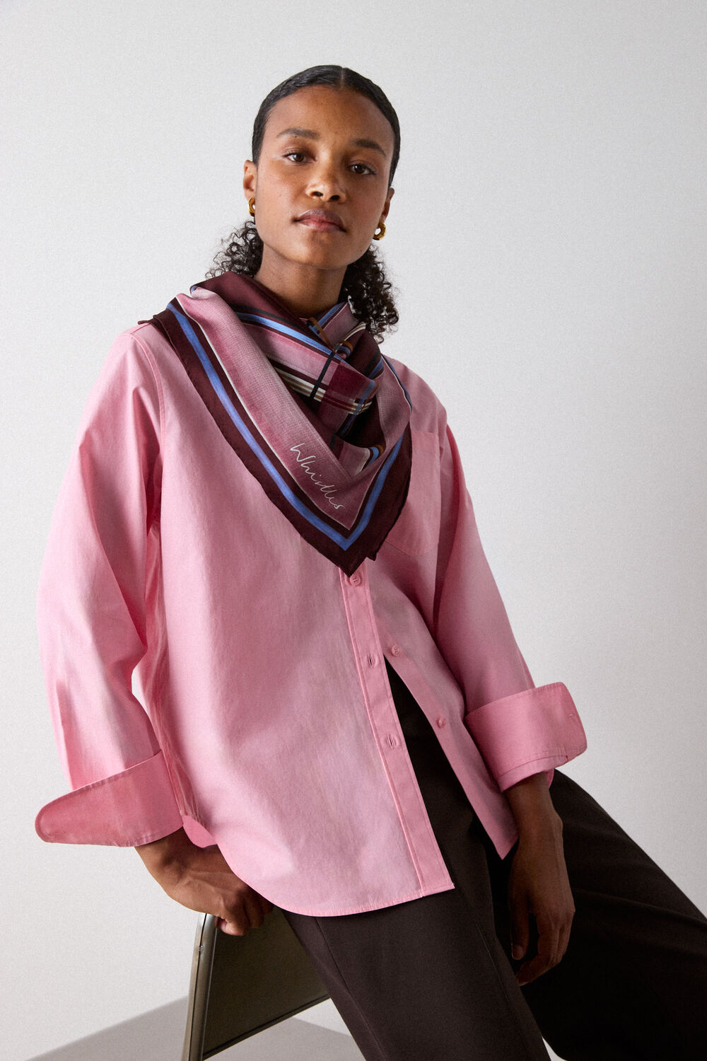 Pink Relaxed Fit Cotton Shirt