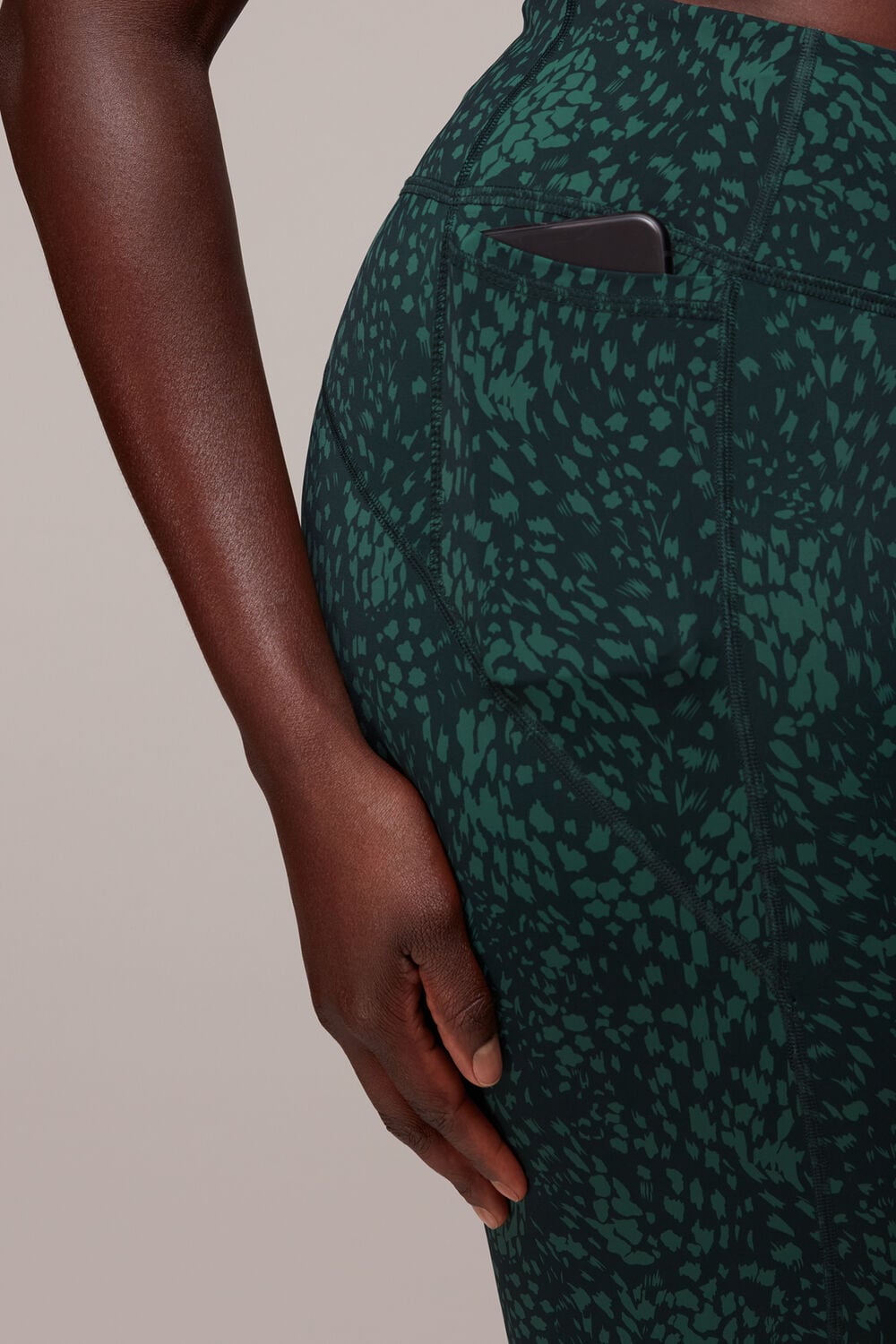 Green Animal Print Sports Legging