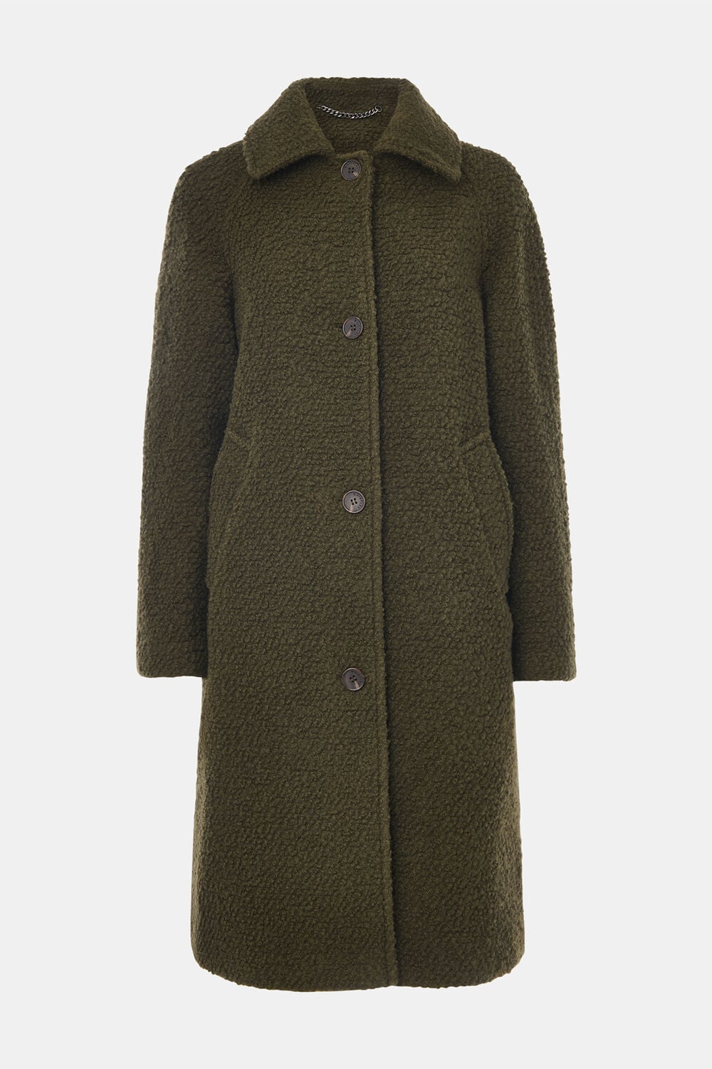 Khaki Romy Boucle Coat