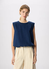Drawstring Detail Cotton Top