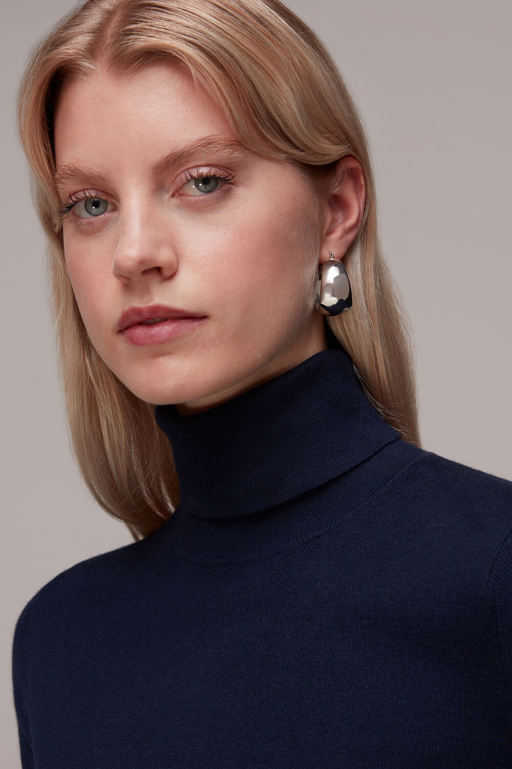 Large Curved Hoop Earring