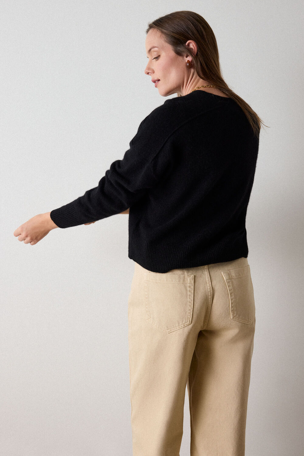 Cashmere Button Cardigan