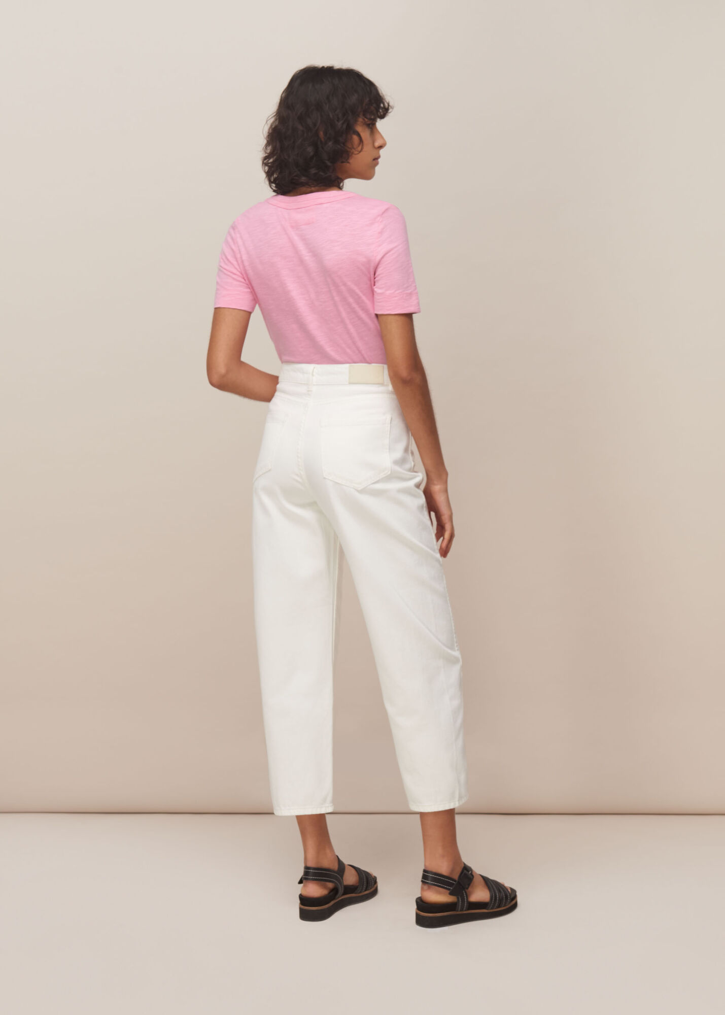 Pink Rosa Double Trim T-Shirt | WHISTLES