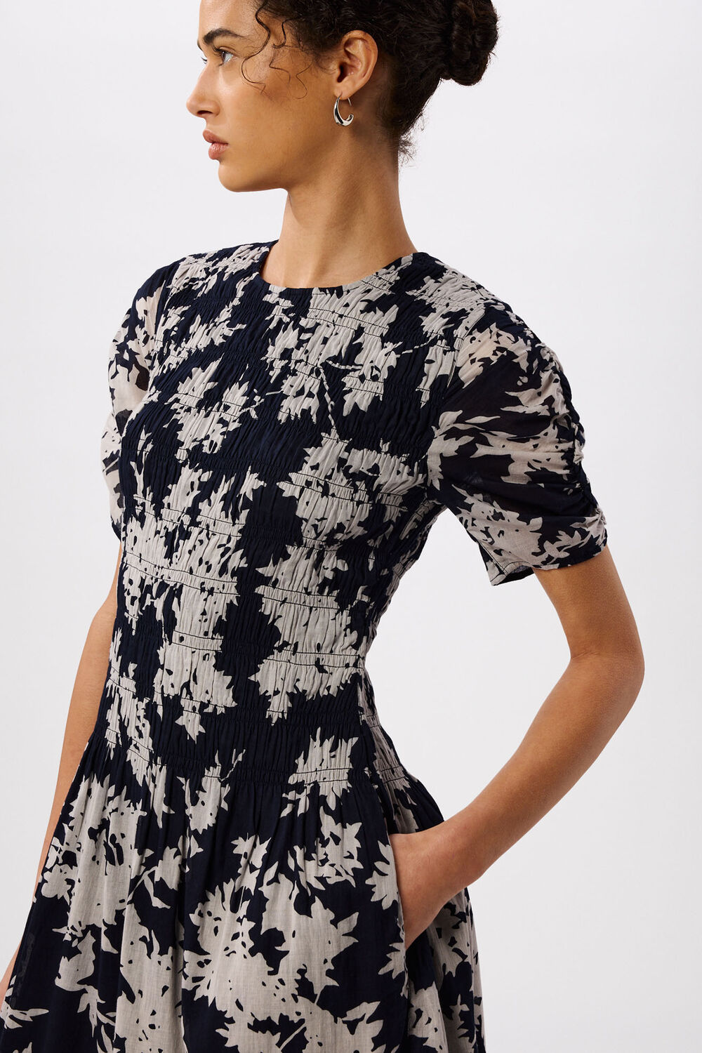 Navy Shadow Floral Avery Dress