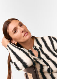 Petite Hazy Stripe Fitted Shirt