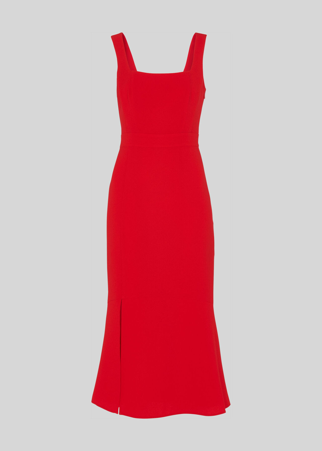 Milla Square Neck Dress Red