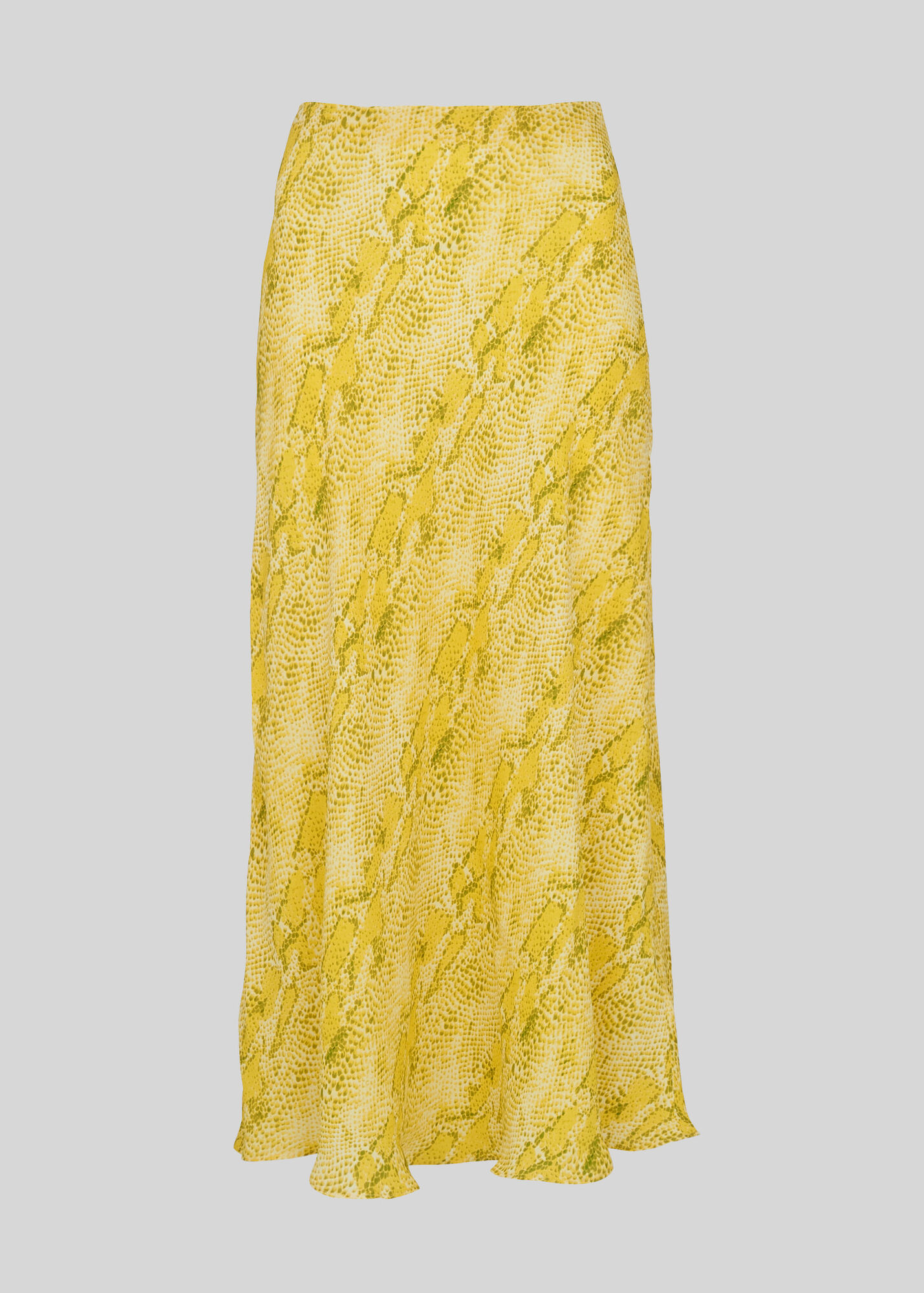 Yellow/Multi Python Print Bias Cut Skirt | WHISTLES