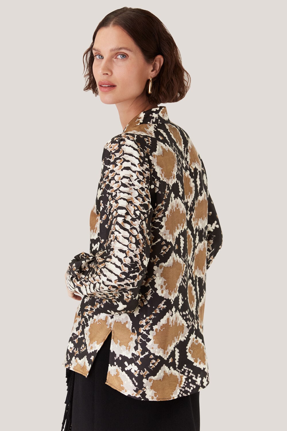 Silk Snake Oversized Shirt
