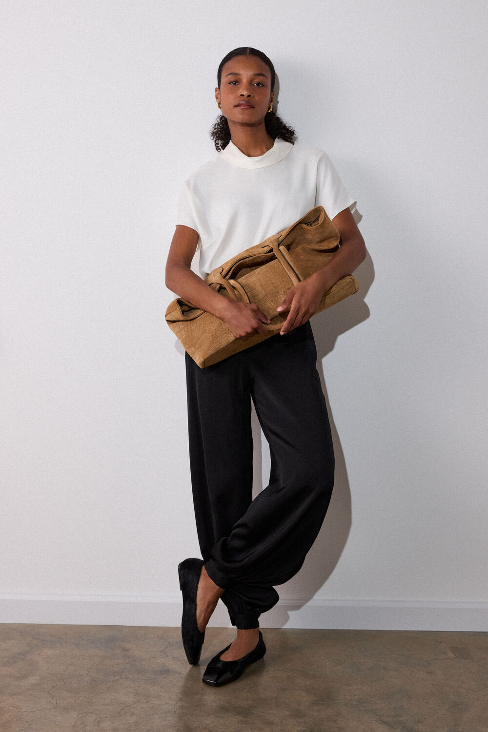 Cowl Neck Short Sleeve Blouse