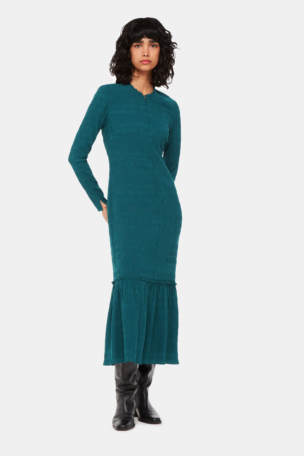 Green Mila Textured Dress